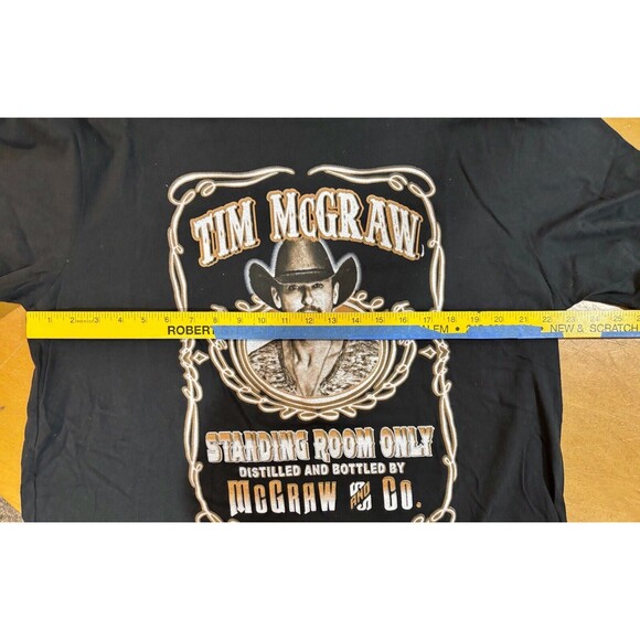 Tim McGraw Tour T-Shirt Black 2024 Standing Room Only Tour Dates 2 Sided XL - Picture 3 of 5